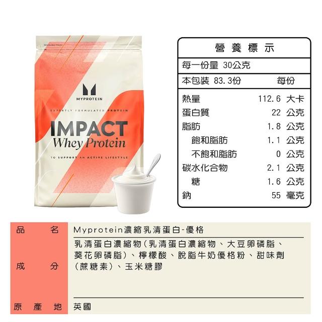 【MYPROTEIN】濃縮乳清蛋白2.5KG(多口味可選)