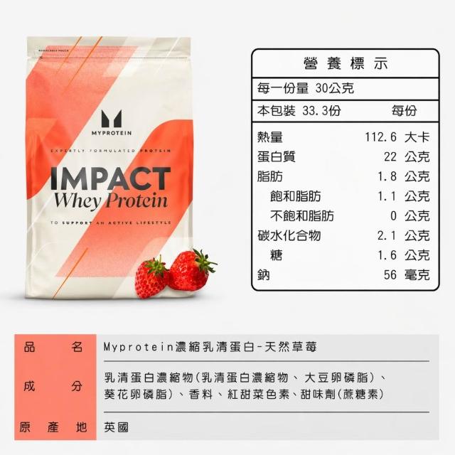 【MYPROTEIN】濃縮乳清蛋白1KG 2入組(多口味可選)