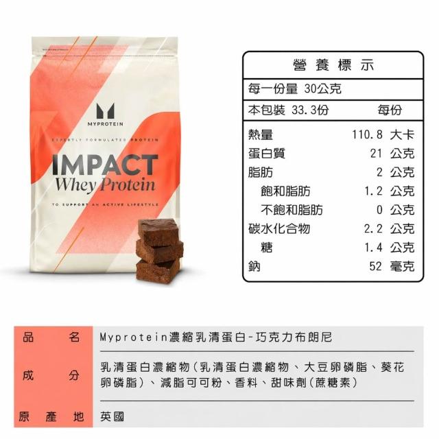 【MYPROTEIN】濃縮乳清蛋白1KG 2入組(多口味可選)