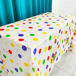 派對氣球款彩色桌巾1條(生日氣球 派對 生日派對 派對 桌布 氣球)