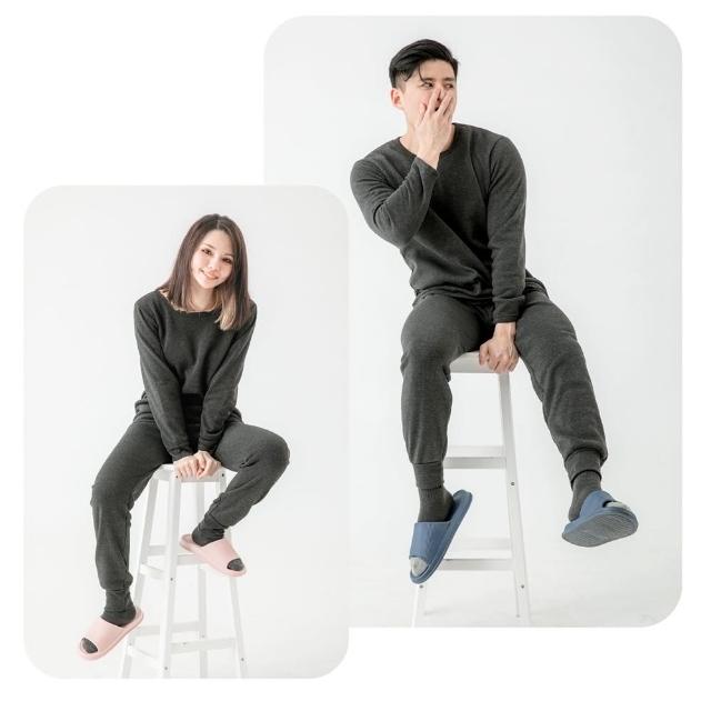 【MI MI LEO】2件組-台灣製舒適保暖刷毛居家睡衣2款任選(#男女適穿#發熱衣#居家服#女睡衣#保暖褲)