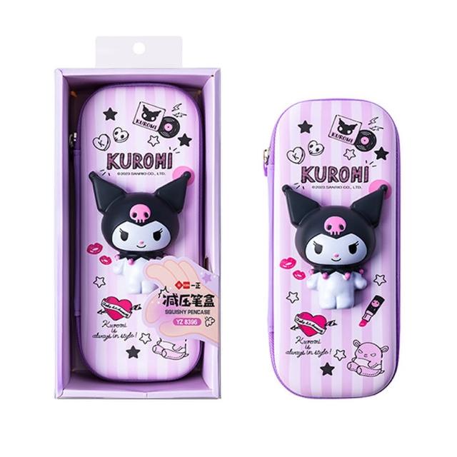 【SANRIO 三麗鷗】軟Q造型減壓大容量EVA多隔層立體鉛筆盒(庫洛米、大耳狗、凱蒂貓、美樂蒂、帕恰狗)