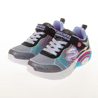 【SKECHERS】女童系列 RAINBOW RACER 燈鞋(302309LBKMT)