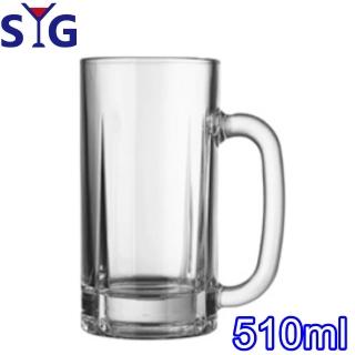 【SYG 台玻】玻璃有柄四線啤酒杯(510cc)