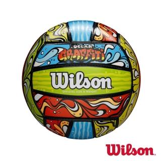 【WILSON】沙灘排球 塗鴉 海洋款(5號)