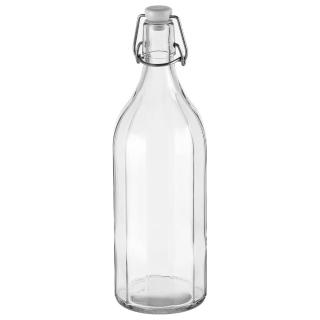 【TESCOMA】扣式密封玻璃水瓶(豎紋1L)