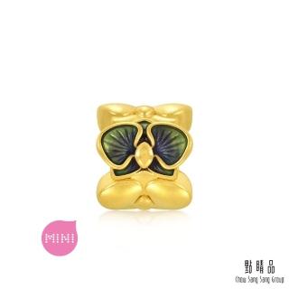 【點睛品】Charme Mini 彩繪蝴蝶蘭 黃金串珠