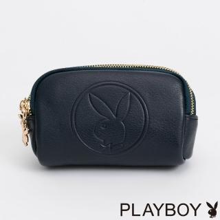 【PLAYBOY】三層式零錢包 Icon系列(藍色)