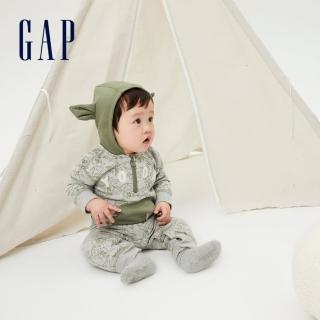 【GAP】嬰兒 Gap x Star Wars星際大戰系列連帽包屁衣(730134-灰色)