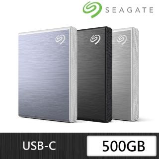 【SEAGATE 希捷】One Touch SSD 500GB 外接式固態硬碟(極夜黑/星鑽銀/冰川藍)