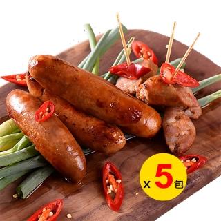 【卜蜂】台式蒜味豬肉香腸 超值5包組(300g/7條/包_居家料理.宴客.露營燒烤.節慶首選.年菜)