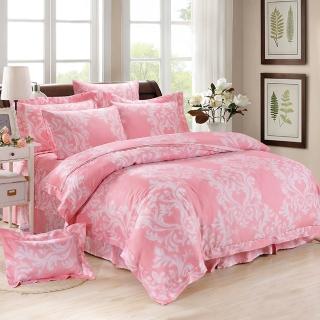 【幸運草】米蘭 100%頂級嫩柔萊賽爾天絲羽絲絨雙人八件式床罩組(獨立筒適用)