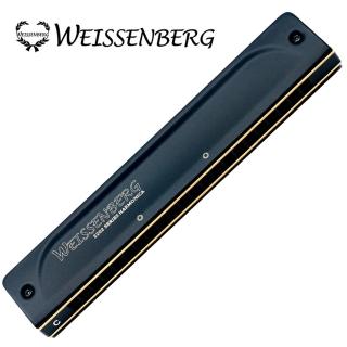 【WEISSENBERG】高級款升級版 2202-TB 22孔複音口琴-曜石黑(2202-TB 曜石黑)