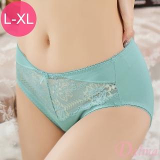 【Daima 黛瑪】台灣製L-XL/親膚透氣蕾絲內褲(清綠)