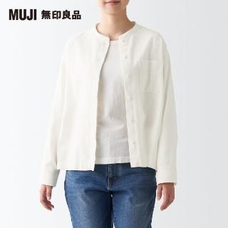 【MUJI 無印良品】女有機棉法蘭絨立領襯衫(共8色)