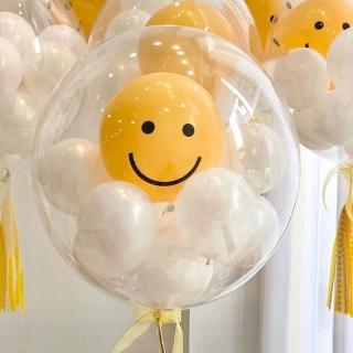 韓系可愛笑臉波波球組1組(生日氣球 派對 派對氣球 生日佈置 氣球 求婚 告白)