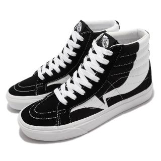 【VANS】休閒鞋 Sk8-Hi Reissue 女鞋 扭曲水波紋 抓地 耐磨 麂皮 復古 黑 白(VN0A4U3D21N)