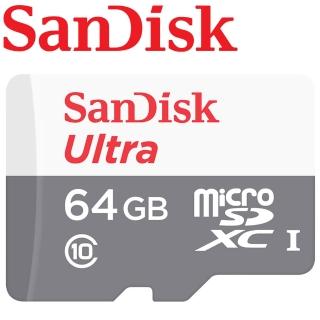 【SanDisk 晟碟】64GB 80MB/s Ultra microSDXC TF UHS-I C10 記憶卡(平輸)