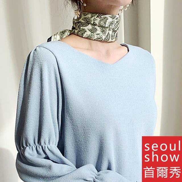 【Seoul Show 首爾秀】復古腰果方領巾仿真蠶絲緞面頭巾雪紡絲巾(防寒保暖)