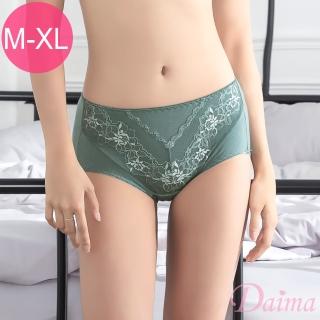 【Daima 黛瑪】心動。M-XL華麗雙色性感蕾絲內褲(綠色)