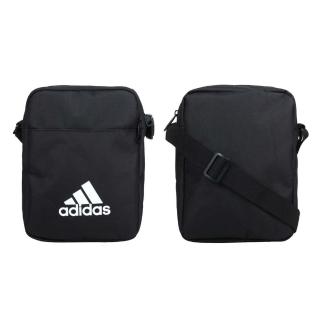 【adidas 愛迪達】小型側背包-斜背包 肩背包 隨身包 4L 愛迪達 黑白(H30336)