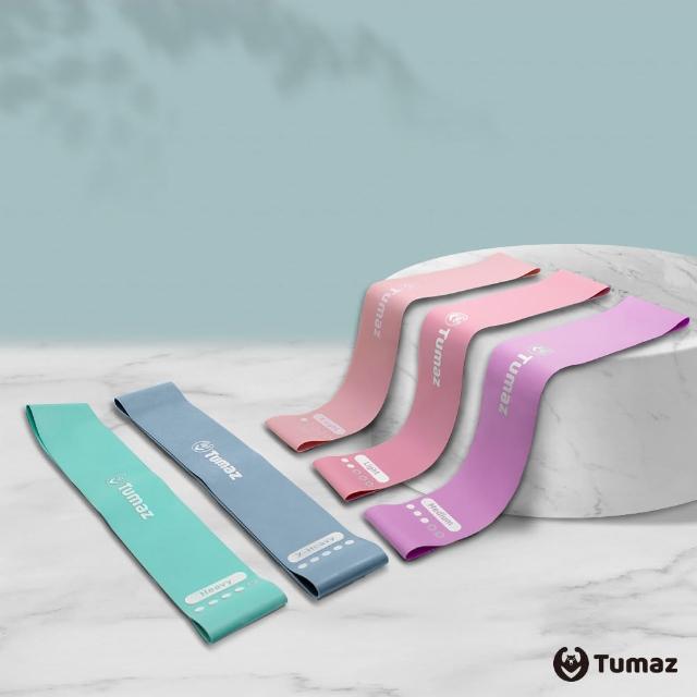 【Tumaz 月熊】健身彈力帶 5入組 附收納袋(乳膠阻力圈)