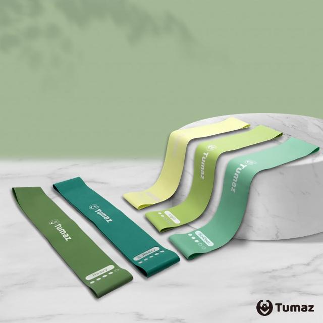 【Tumaz 月熊】健身彈力帶 5入組 附收納袋(乳膠阻力圈)