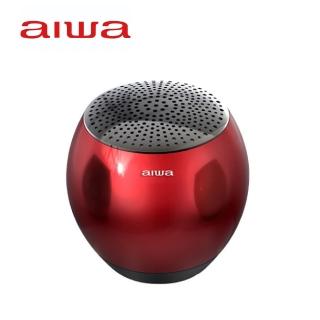 【aiwa 日本愛華】輕巧便攜藍芽喇叭 紅(重低音 無線喇叭 音箱 免持通話)