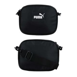 【PUMA】小側背包-斜背包 肩背包 隨身包 黑白(07834601)