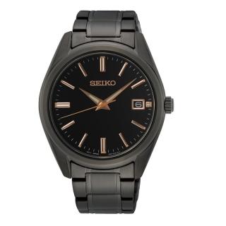 【SEIKO 精工】CS 藍寶石鏡面 日期顯示黑鋼帶錶(SUR511P1/6N52-00A0SD)
