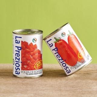 9413500 OL 【咖樂迪咖啡農場】La Preziosa 義大利整顆/切塊番茄罐頭 6入任選(400ml)