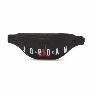 【NIKE 耐吉】腰包 Air Crossbody Waist Bag 男女款 喬丹 飛人 斜背 外出方便 穿搭 黑 紅(JD2143011GS-001)