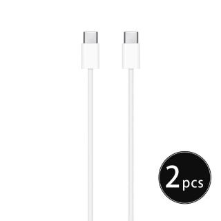 【Apple副廠】2入組 USB-C to USB-C 充電連接線 - 1M(適用iPad Pro、iPad Air)