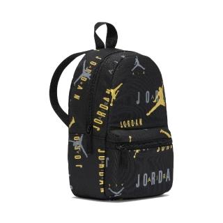 【NIKE 耐吉】後背包 Jordan Air Backpack 女款 喬丹 飛人 筆電夾層 上學 雙肩背 黑 金(JD2143005TD-001)