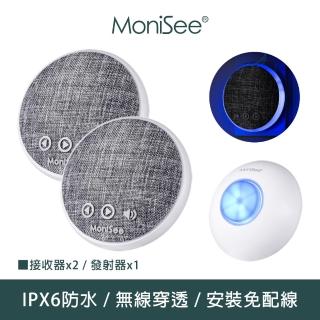 【MoniSee 莫尼希】無線門鈴 / 一對二擴充組(1個發射器對2個接收器)