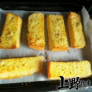 【上野物產】濃郁香蒜奶油厚切麵包磚 x6包(400g±10%/5個/包)