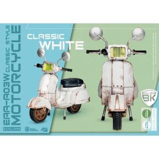 【Beast Kingdom 野獸國】EAA-A03 復古摩托車系列 台灣限定版 復古白