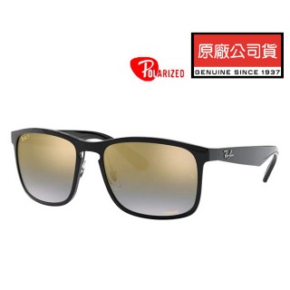 【RayBan 雷朋】舒適輕量款偏光太陽眼鏡 RB4264 601/J0 亮黑框 極彩水銀偏光漸層灰鏡片 公司貨