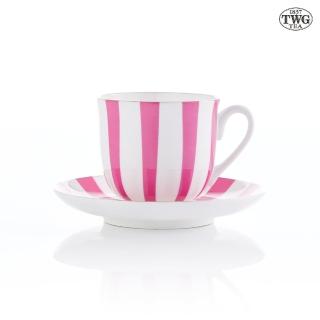 【TWG Tea】時尚茶杯組 Vogue Teacup & Saucer in Pink(陶瓷/粉玫 160ml)