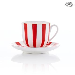 【TWG Tea】時尚茶杯組 Vogue Teacup & Saucer in Red(陶瓷/緋紅 160ml)