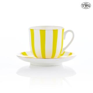 【TWG Tea】時尚茶杯組 Vogue Teacup & Saucer in Yellow(陶瓷/蕉黃 160ml)