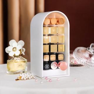 【美妝收納】精緻18格口紅收納櫃(口紅架 彩妝收納 化妝 化妝品收納 透明 桌面 收納盒)