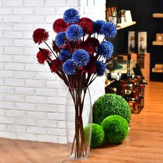 【YU Living 信歐傢居】北歐風仿真薊花二件組 人造花(二件一組/寬30cm/2色)