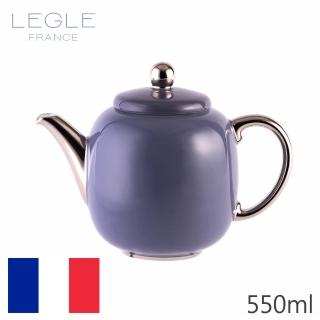 【LEGLE】如意/茶壺/紫/銀邊(法國百年工藝)
