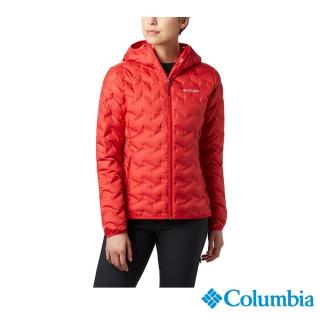 【Columbia 哥倫比亞】女款-Omni-Heat女保暖650羽絨連帽外套-紅色(UWR02600RD / 保暖.防潑水.羽絨)