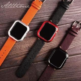 【蘋果庫Apple Cool】Apple Watch S7/6/SE/5/4 38/40/41mm 耐刮真皮帶