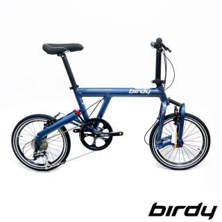 【Birdy】NewClassic 8速18吋鋁合金經典圓管摺疊單車小折-銀河藍(圓管鳥)