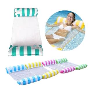 【JoyNa】水上漂浮床 贈打氣筒 游泳池充氣漂流床(加長.網狀)