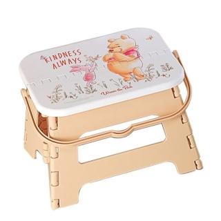 【小禮堂】迪士尼 小熊維尼 手提折疊椅 《棕花草款》(平輸品)