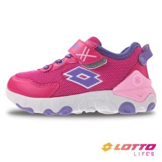 【LOTTO】童鞋 RISE RUN 超輕量跑鞋(桃粉-LT1AKR3623)